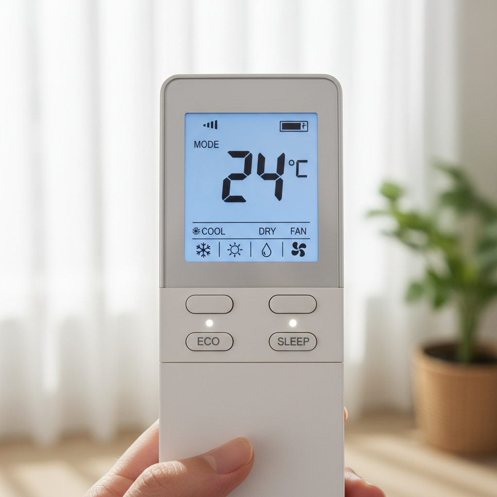 Airconditioning installatie bij bakstenen woning in Vlaanderen